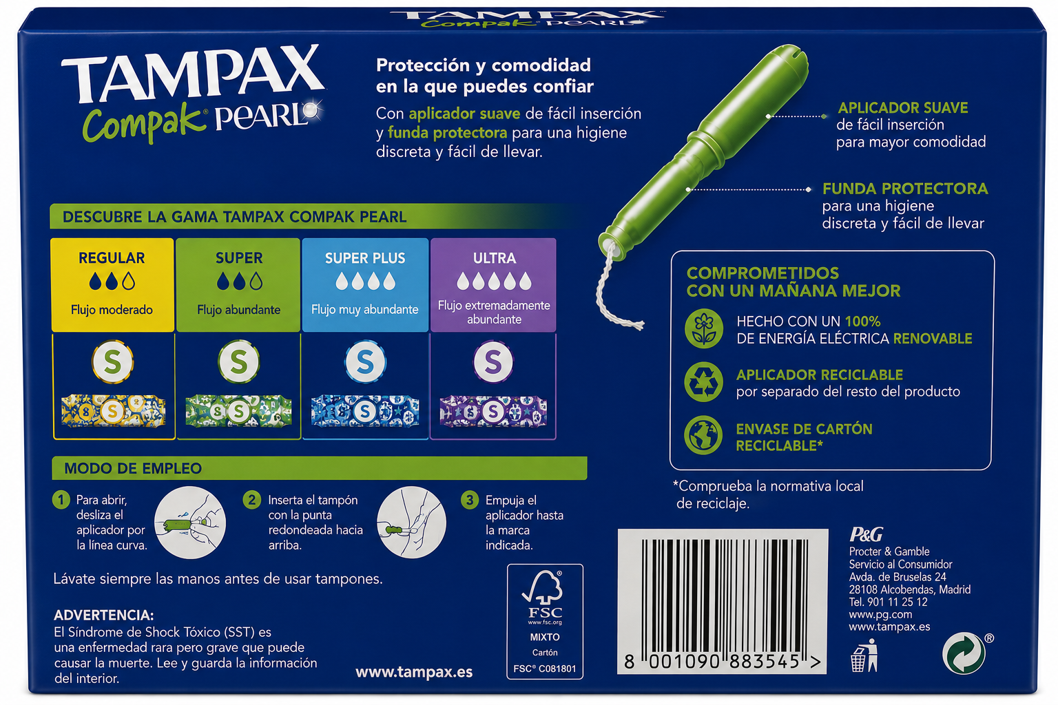 Tampax Comp.pearl Super 16 uds - Imagen 2