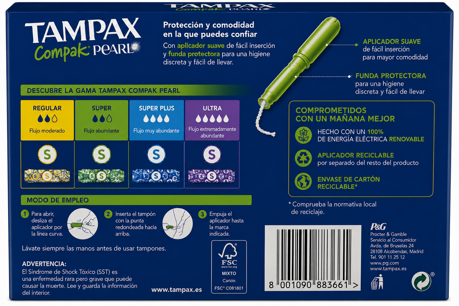 Tampax Comp.pearl Super 18 uds - Imagen 2