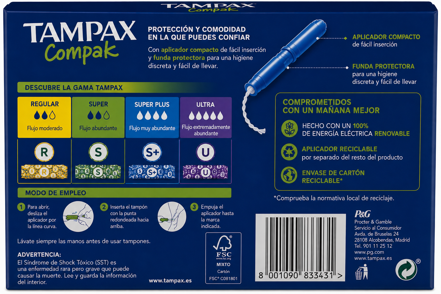 Tampax Compak 16uds - Imagen 2