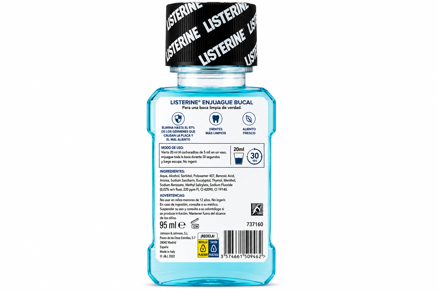 Listerine Gel Antimicrobiano 95ml - Imagen 2