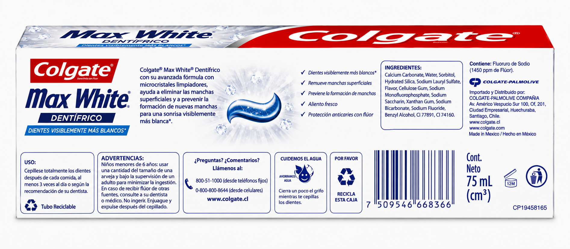 Colgate Max White Dentifrico 75 ml - Imagen 2
