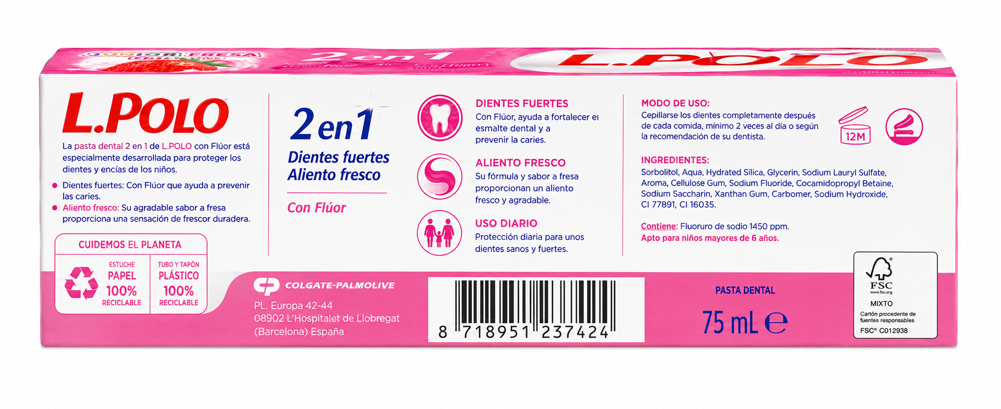 L.polo 2 en 1 Juni Fresa 75 ml - Imagen 2