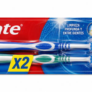 Colgate Cepillo Extra Clean X2 Medio con Capuchón