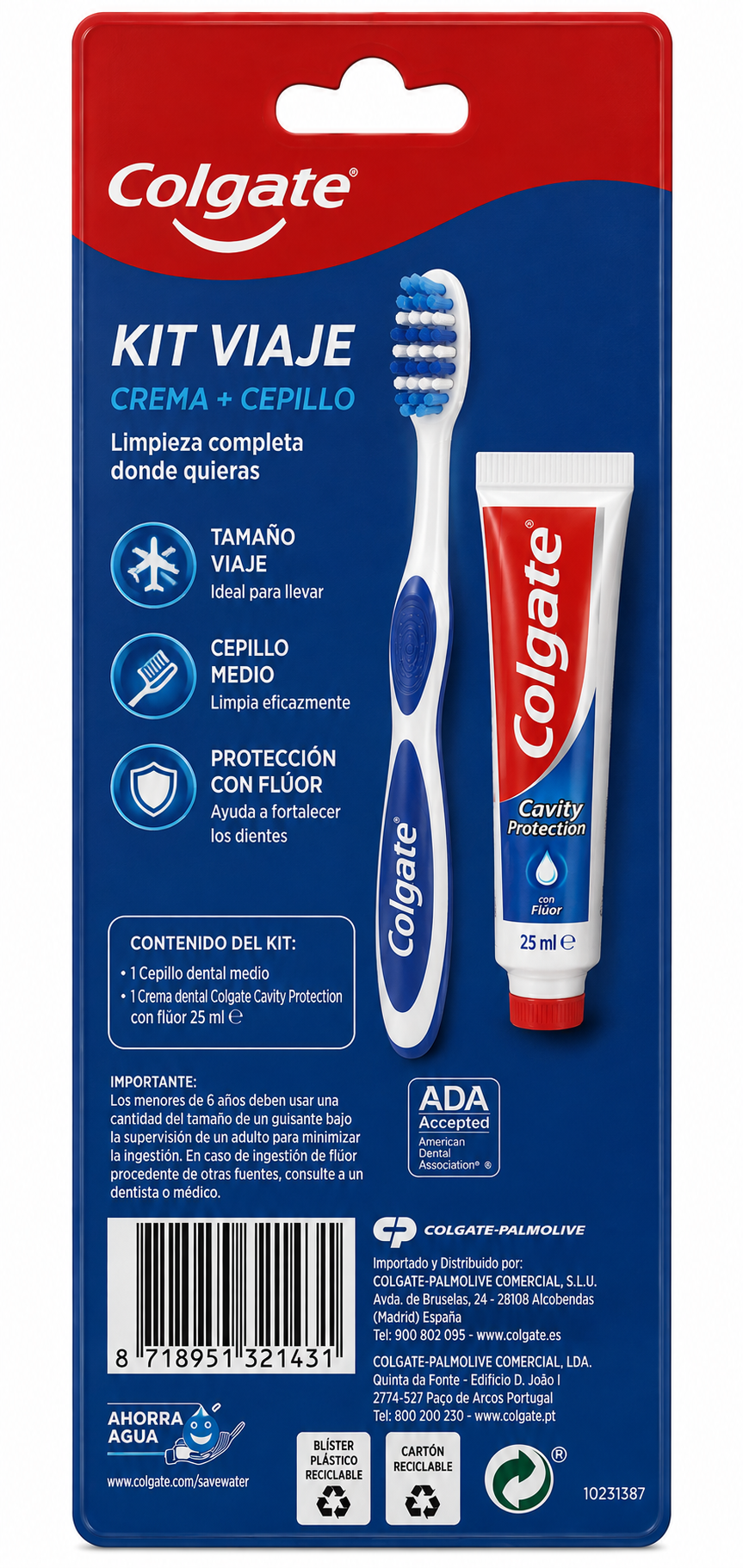 Colgate Kit Viaje Crema + Cepillo - Imagen 2