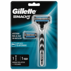 Gillette Mach3 Maquina + 1 Recambio Caja de 8