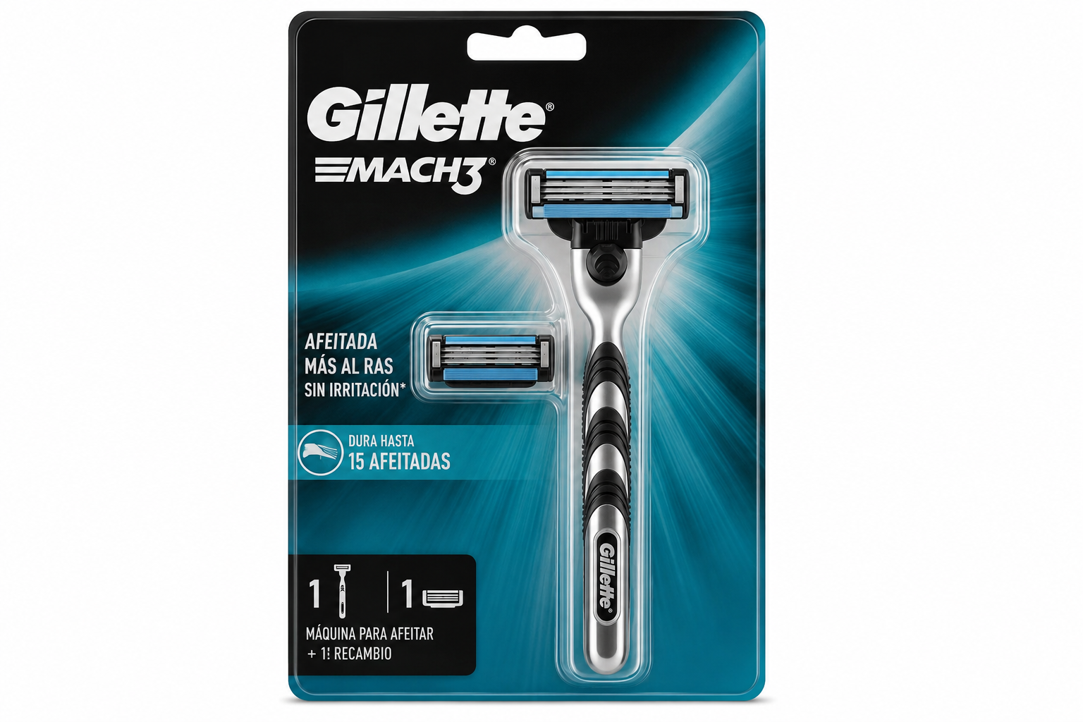 Gillette Mach3 Maquina + 1 Recambio Caja de 8