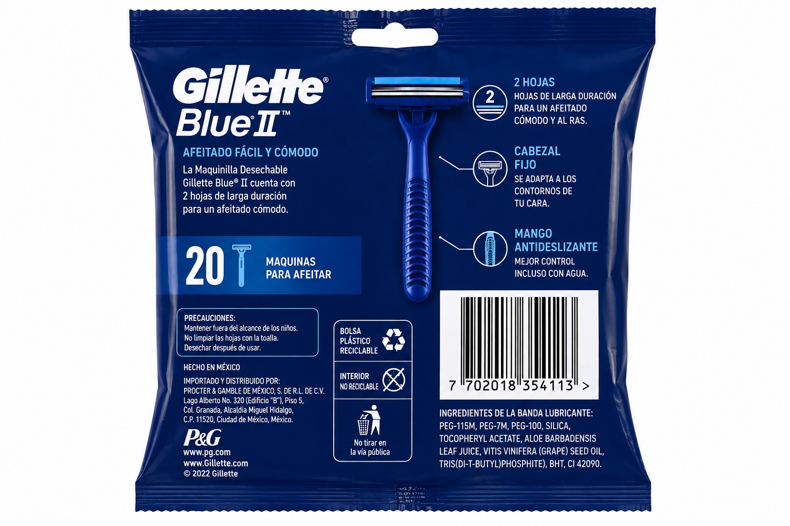 Gillette MAQ BLUE II 20 unidades - Imagen 2