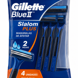 Gillette Maq Blue II Slalom Plus Maquinillas de Afeitar 4 unidades