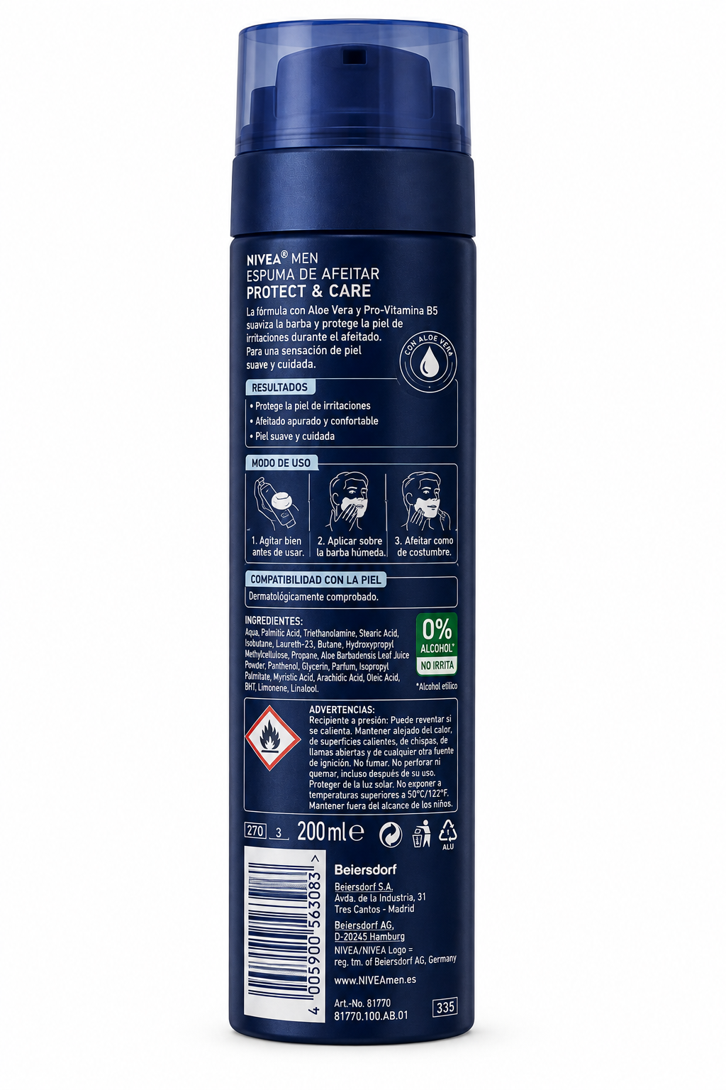Nivea Espuma Afeitar 200ml - Imagen 2