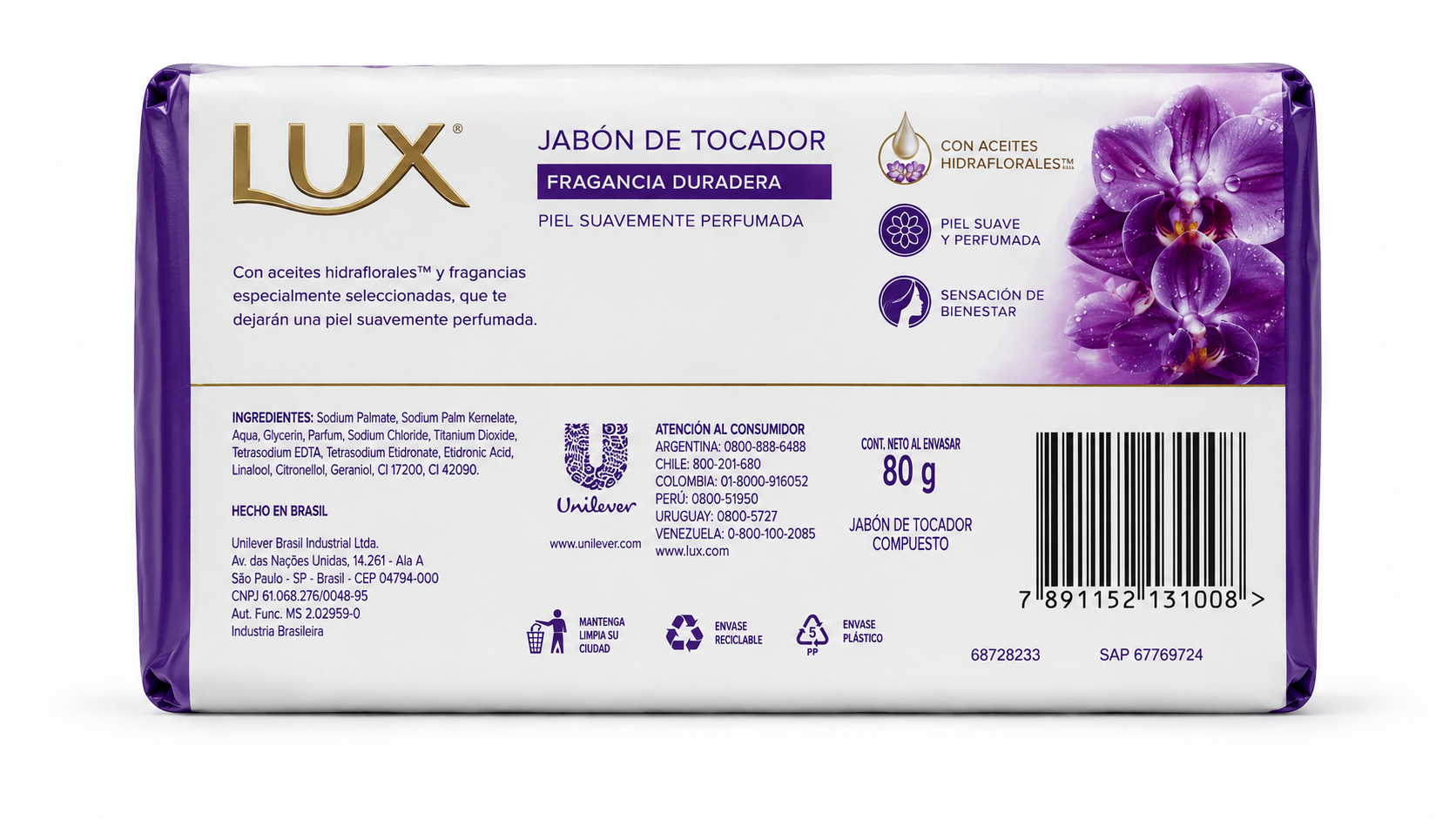 Lux Jabón 1plla 80gr - Imagen 2