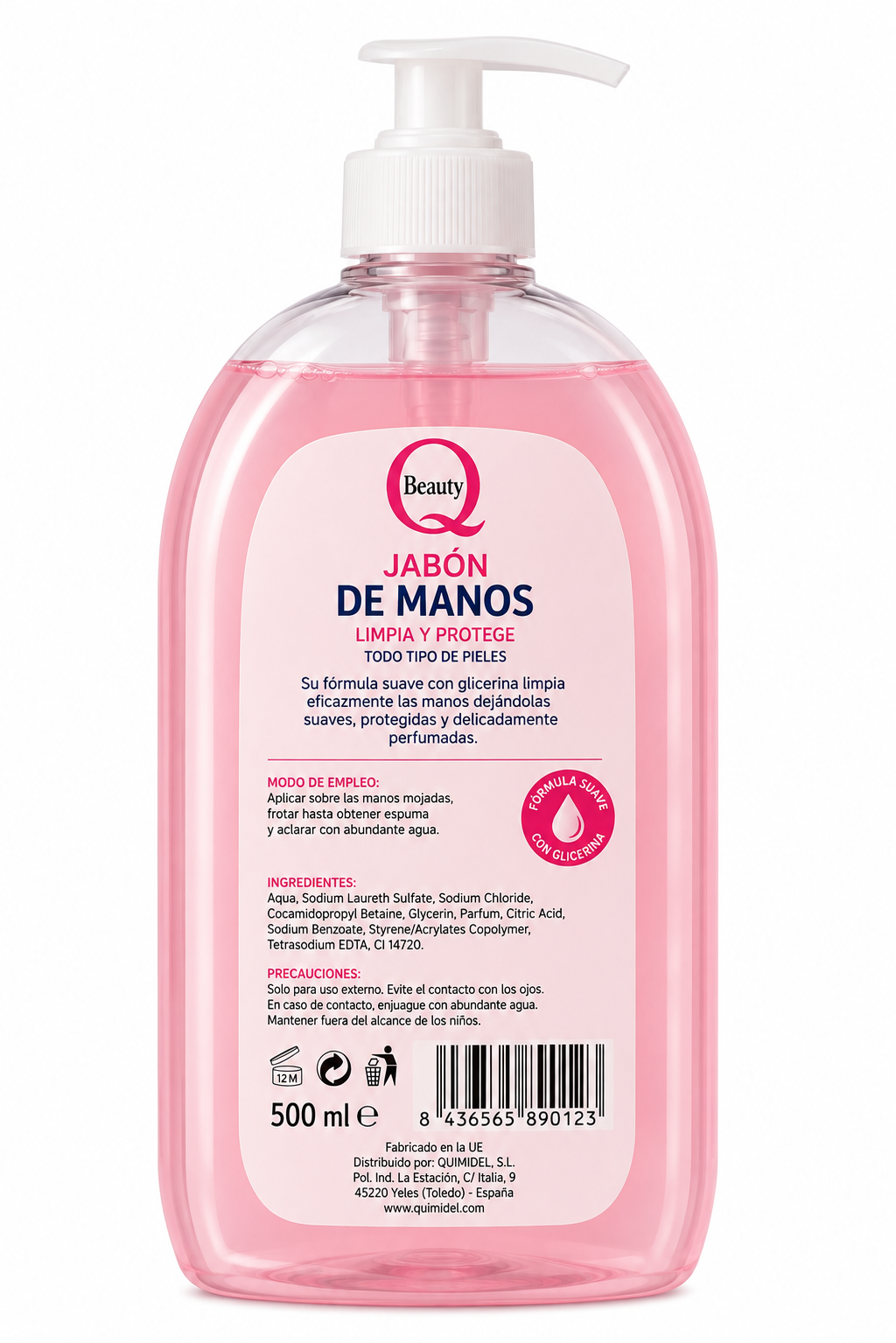 Q Beauty Jab Manos 500ml - Imagen 2