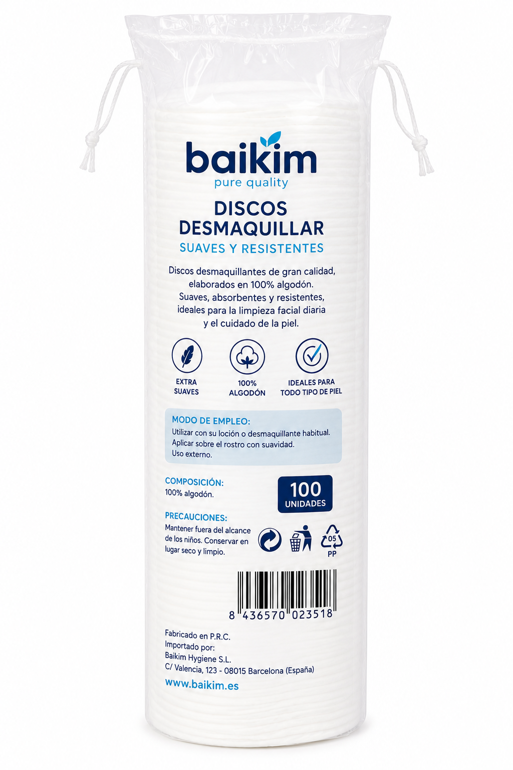 Baikim Desmaquillante 100 Unidades - Imagen 2