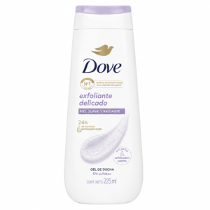 Dove Gel de Ducha Exfoliante Delicado 225ml Botella Plástico
