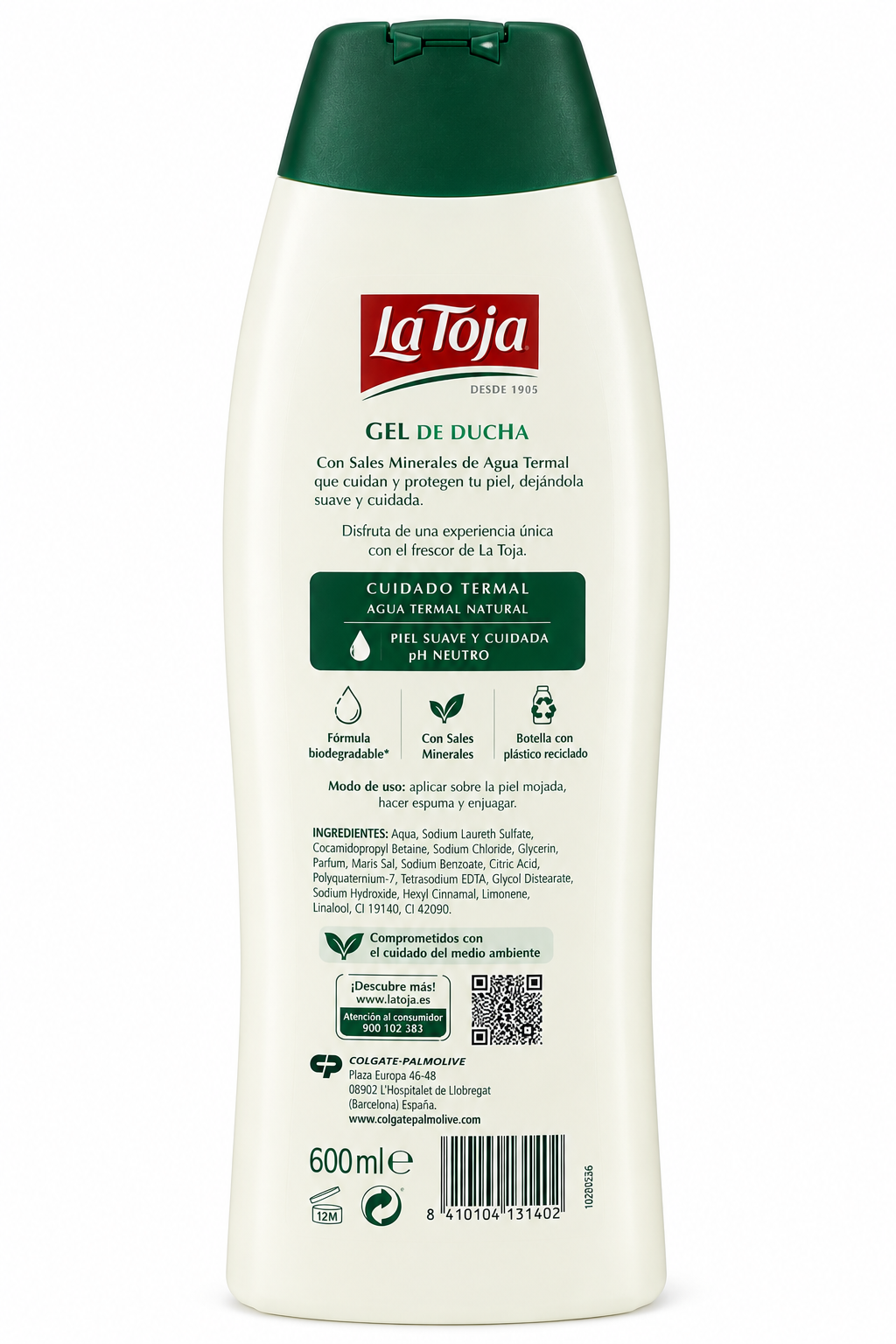 La Toja Gel 600 ml Botella Plástico - Imagen 2