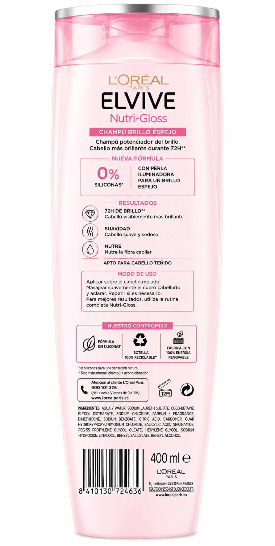 Elvive Champú 400 ml - Imagen 2