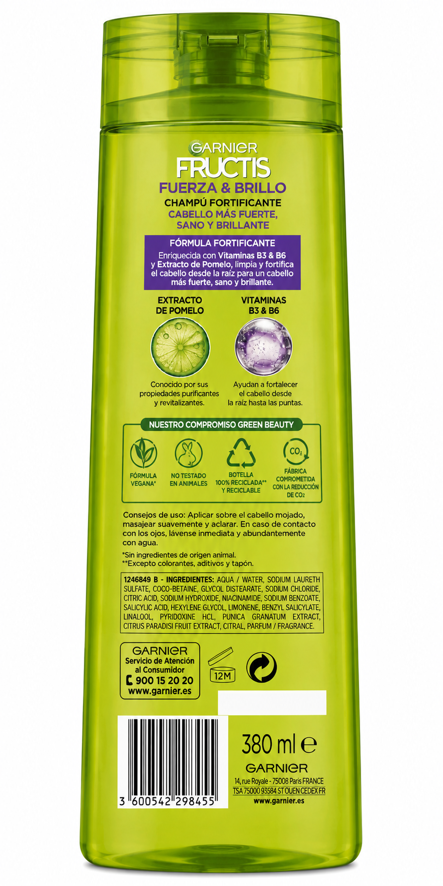 Fructis Champú 380ml - Imagen 2