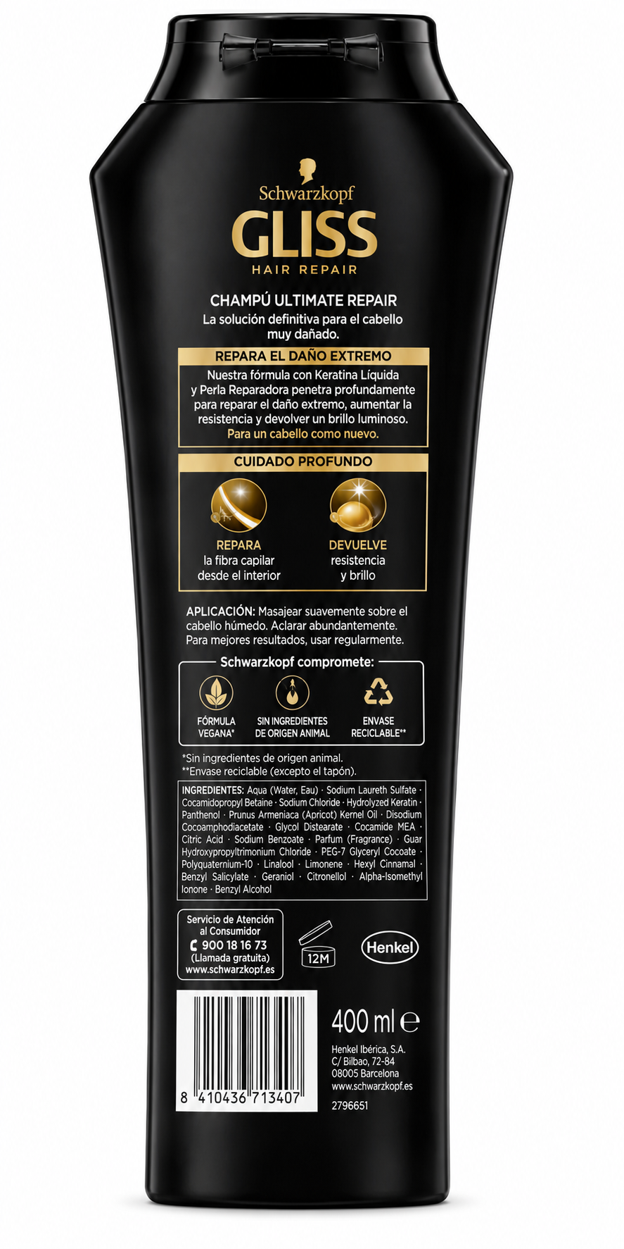 Gliss Champú 400 ml - Imagen 2