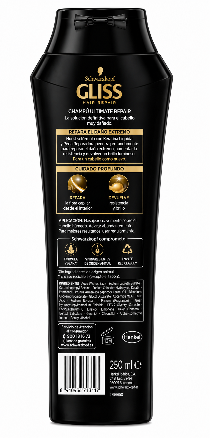 Gliss Champú 250 ml - Imagen 2