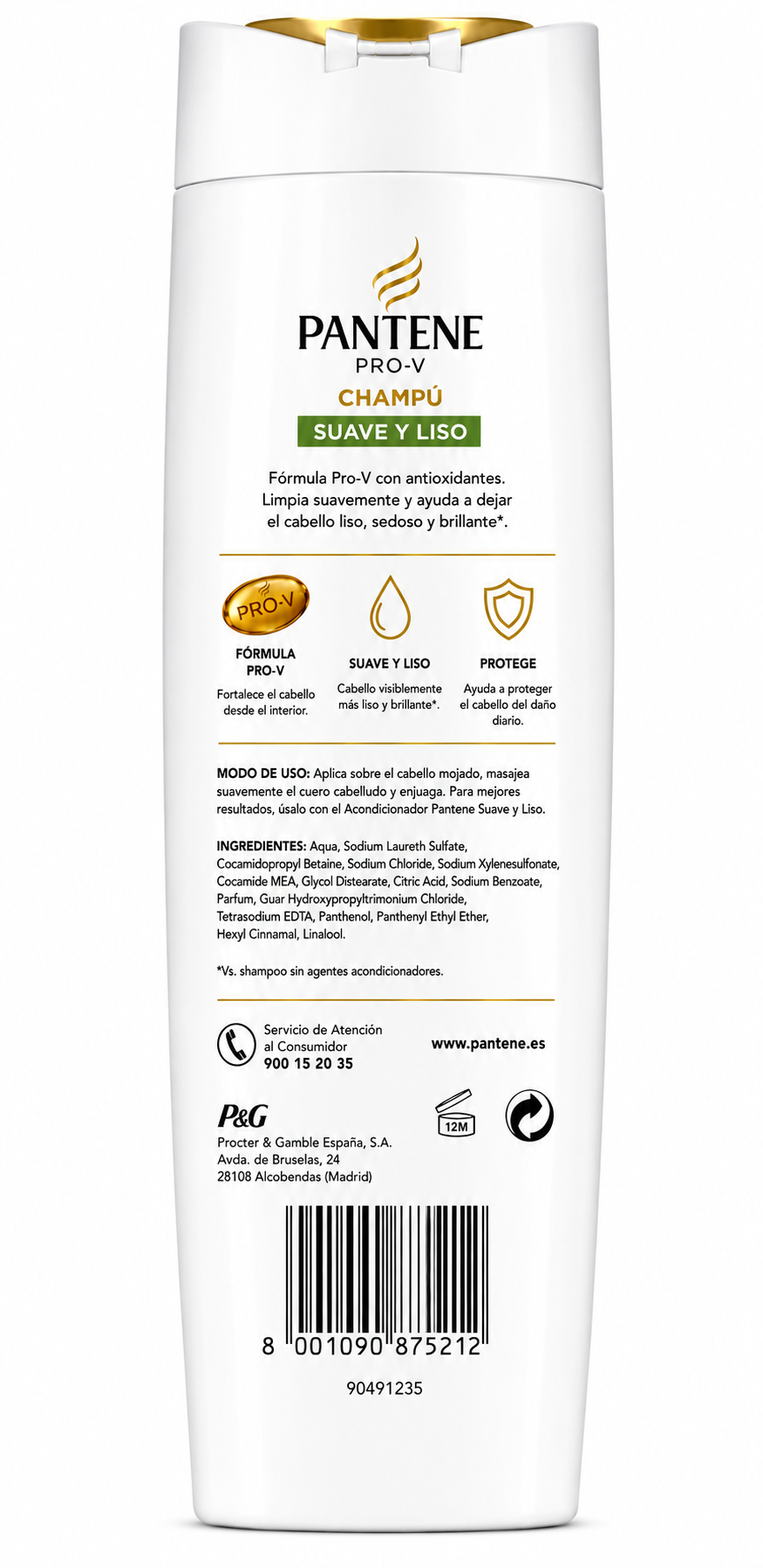 Pantene Champú 385ml - Imagen 2