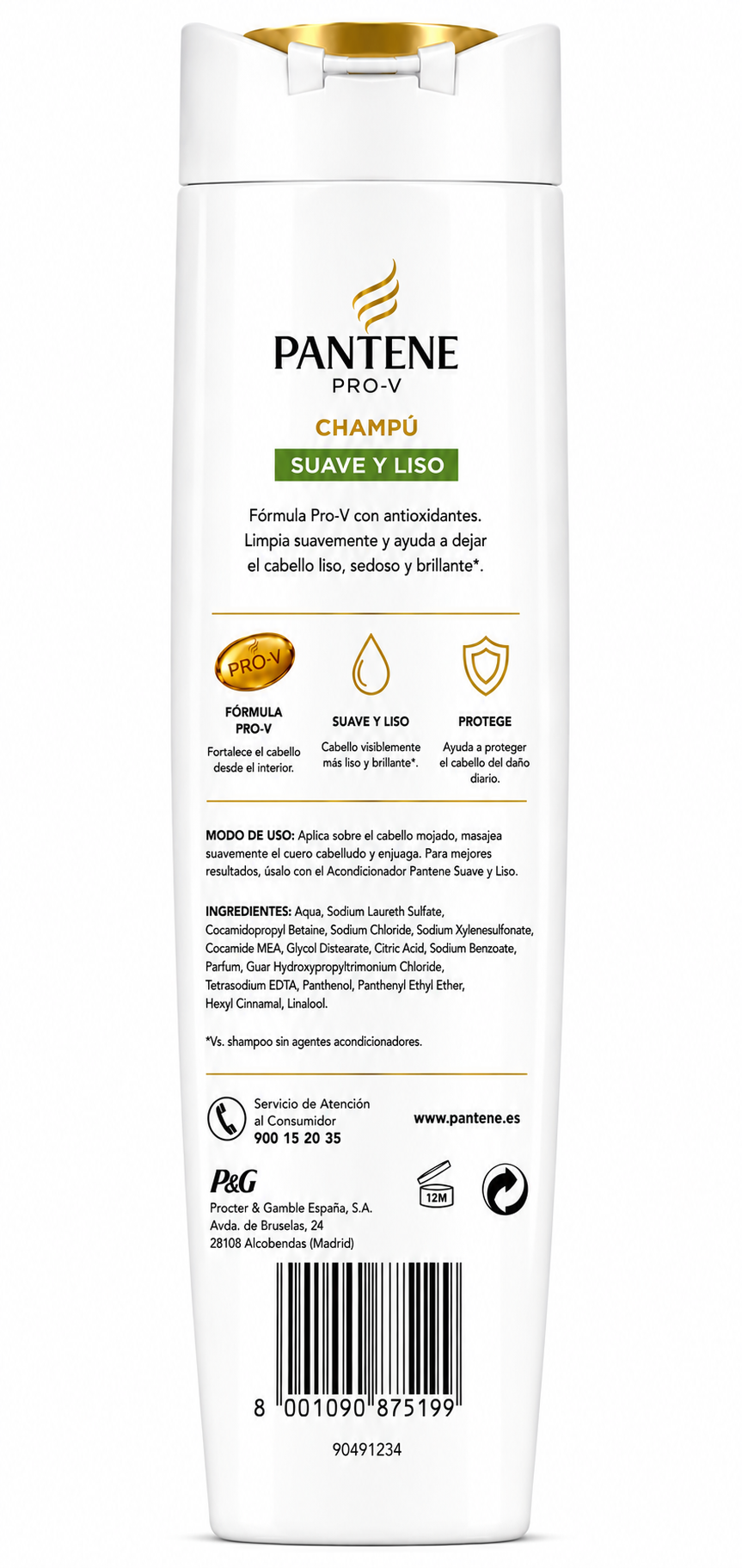 Pantene Champú 225 ml - Imagen 2