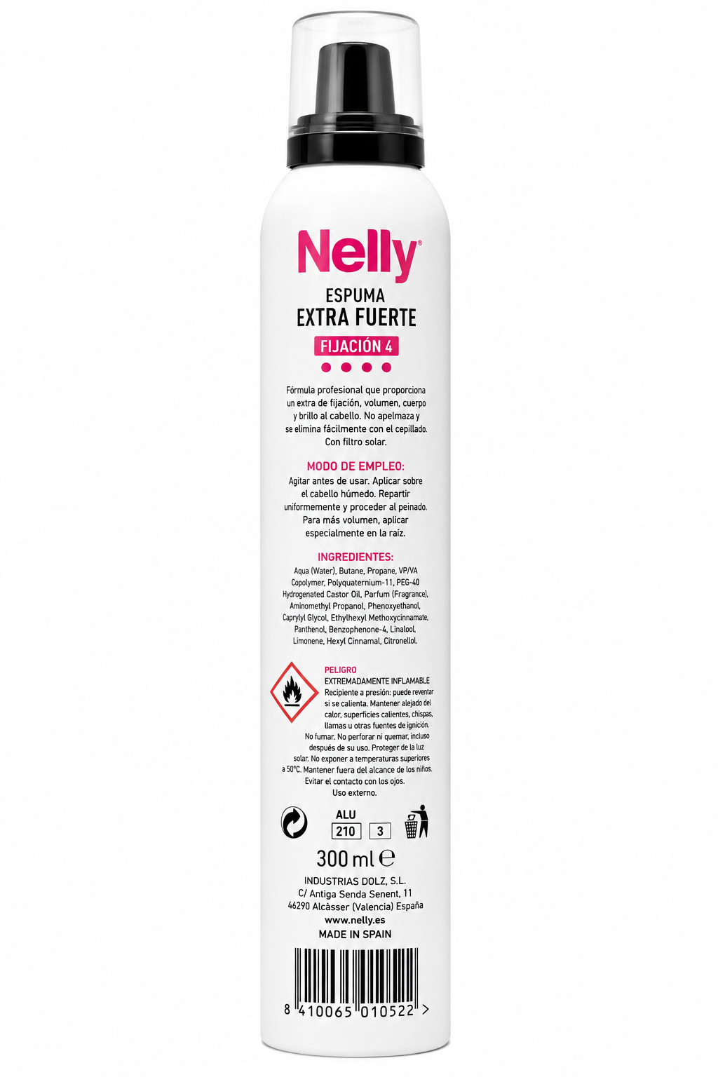 Nelly Espuma Extra Fuerte 300 ml - Imagen 2