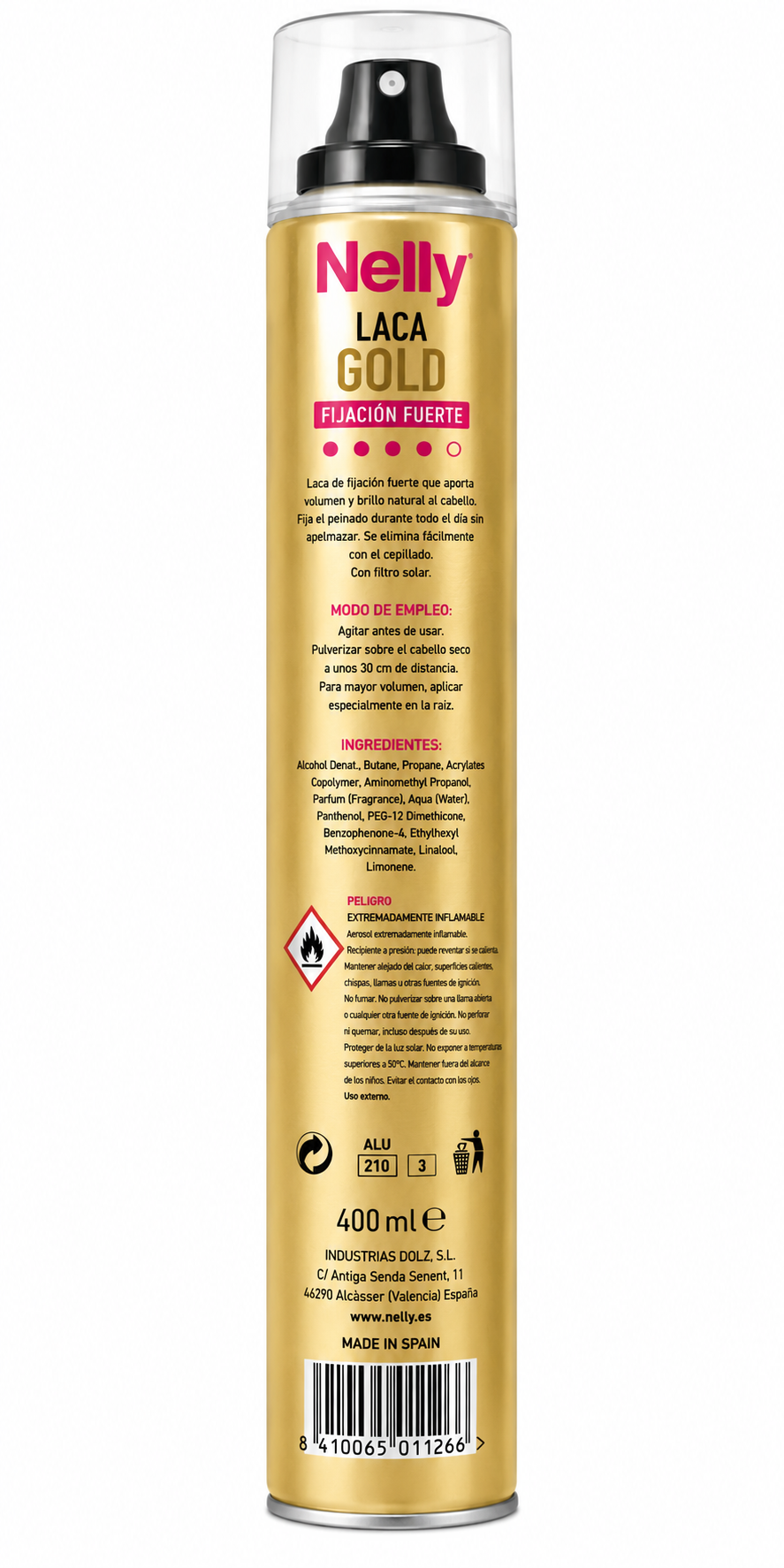Nelly Laca Gold 400 ml - Imagen 2