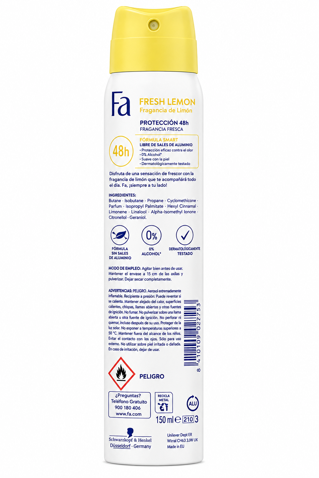Fa Deo 150sp 48h Fresh Lemon Wom - Imagen 2