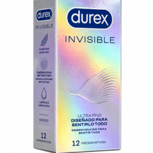 Durex Invisible – Máxima Sensibilidad y Protección Casi Imperceptible (Caja de 12 unidades)