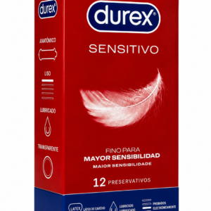 Durex Sensitive – Sensibilidad Superior y Seguridad (Caja de 12 unidades)