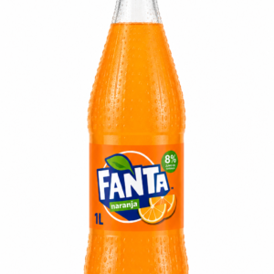 Fanta Naranja | Caja de 12 Unidades (Botella de Cristal, 1 L)