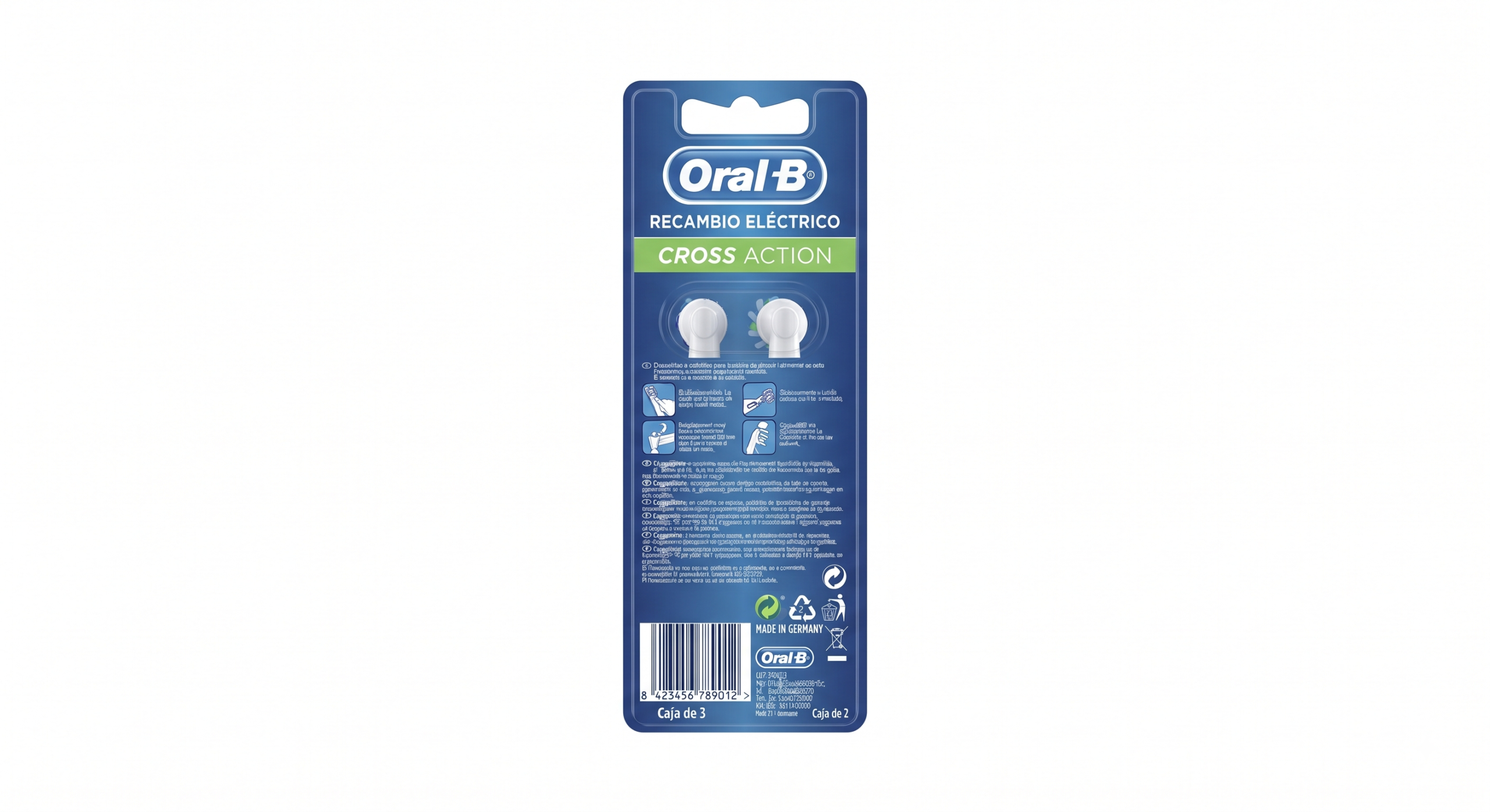 Oral-b Recambio Eléctrico Cross Action 2 Ud - Imagen 2