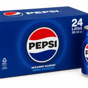 Pepsi Zero Sin Cafeína | Caja de 24 Latas (33 cl)