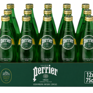 Agua Mineral Natural Carbónica Perrier | Caja de 12 Botellas (75 cl) - Cristal