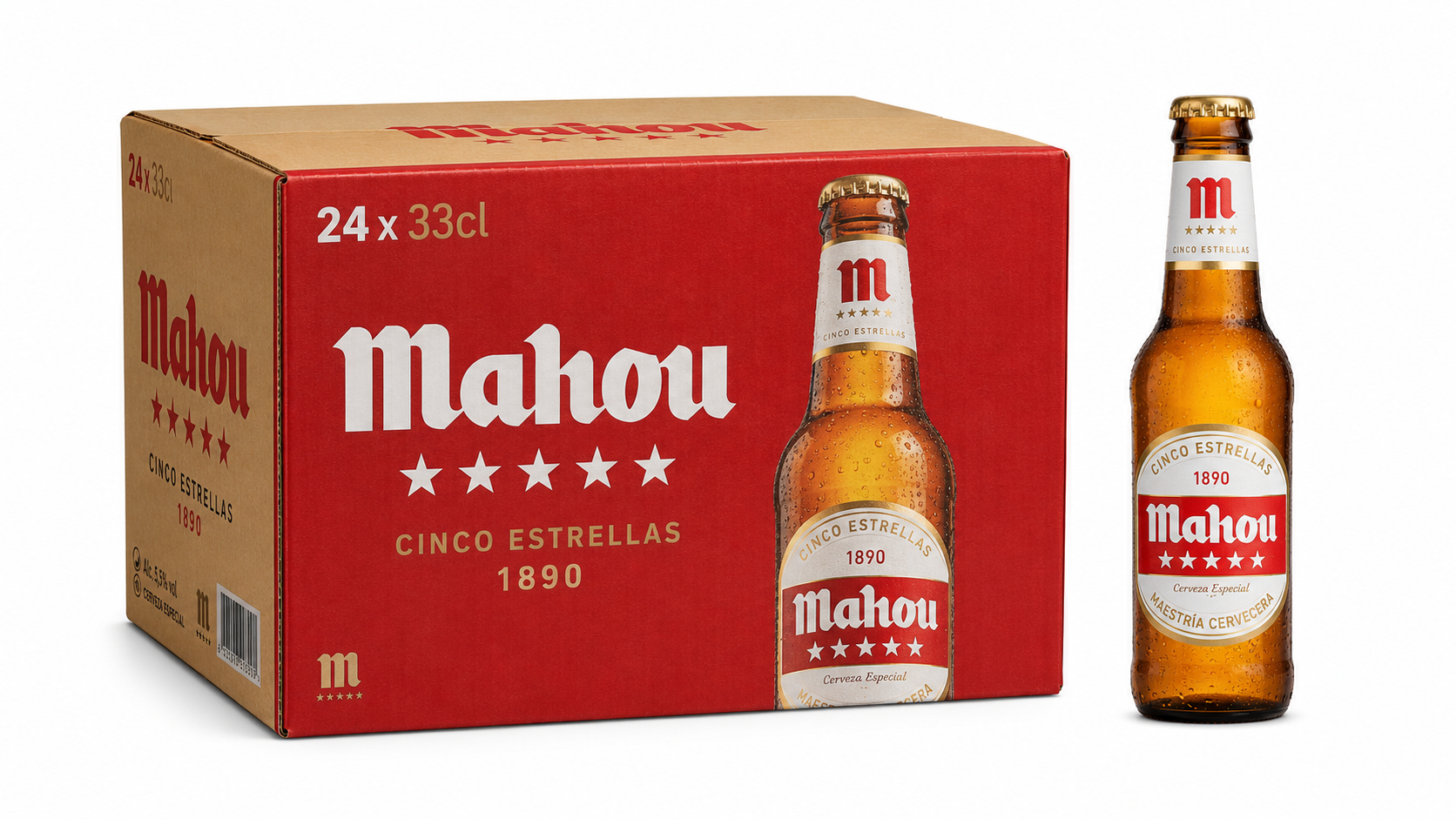 Cerveza Mahou Clásica (Rubia) | Caja de 24 Botellas (33 cl) - Cristal - imagen 7