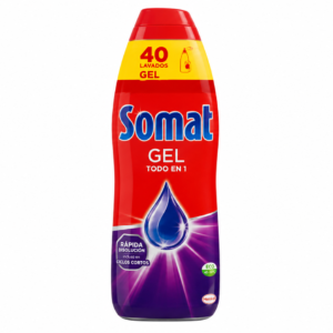Somat GEL Lavavajill.40x2= | 80LAV. | Caja de 5 | Botella plástico
