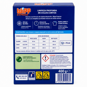 WIPP Deterg.express | 400 GR | Caja de 8
