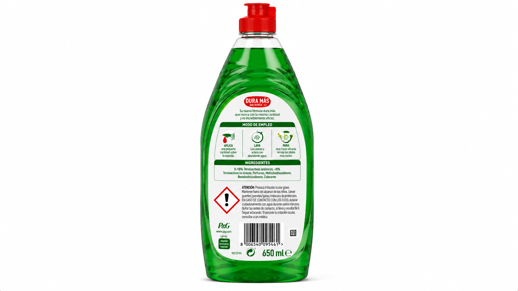 Fairy Lavavajillas MANO | 650ML | Caja de 8 | Botella plástico - imagen 7