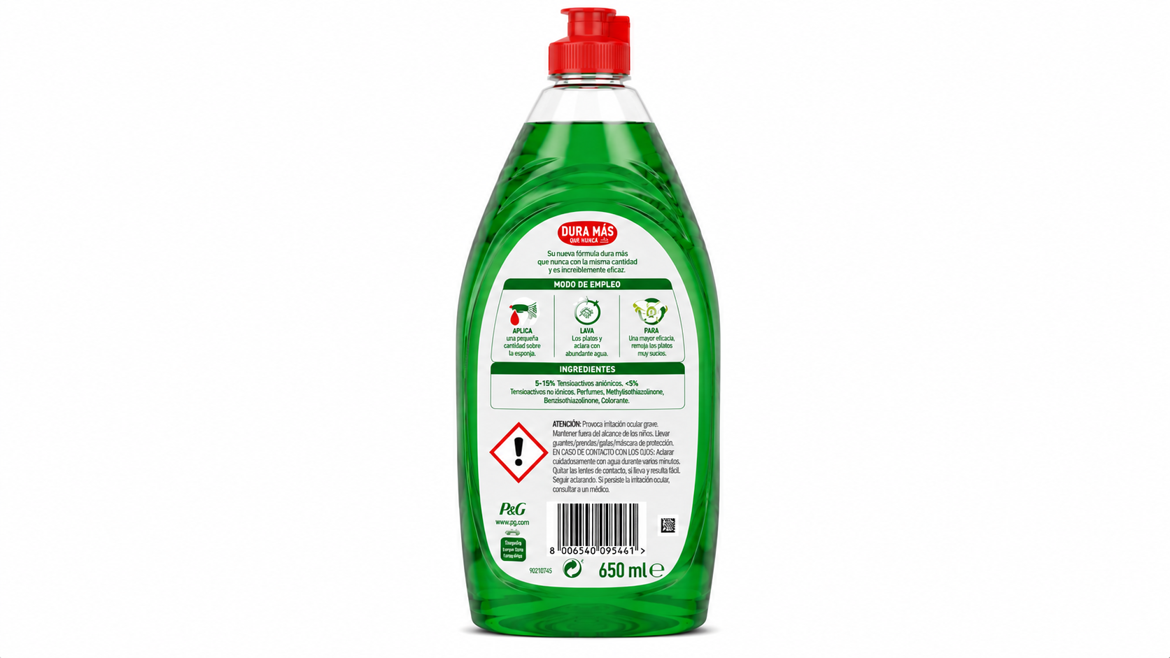 Fairy Lavavajillas MANO | 650ML | Caja de 8 | Botella plástico - imagen 3