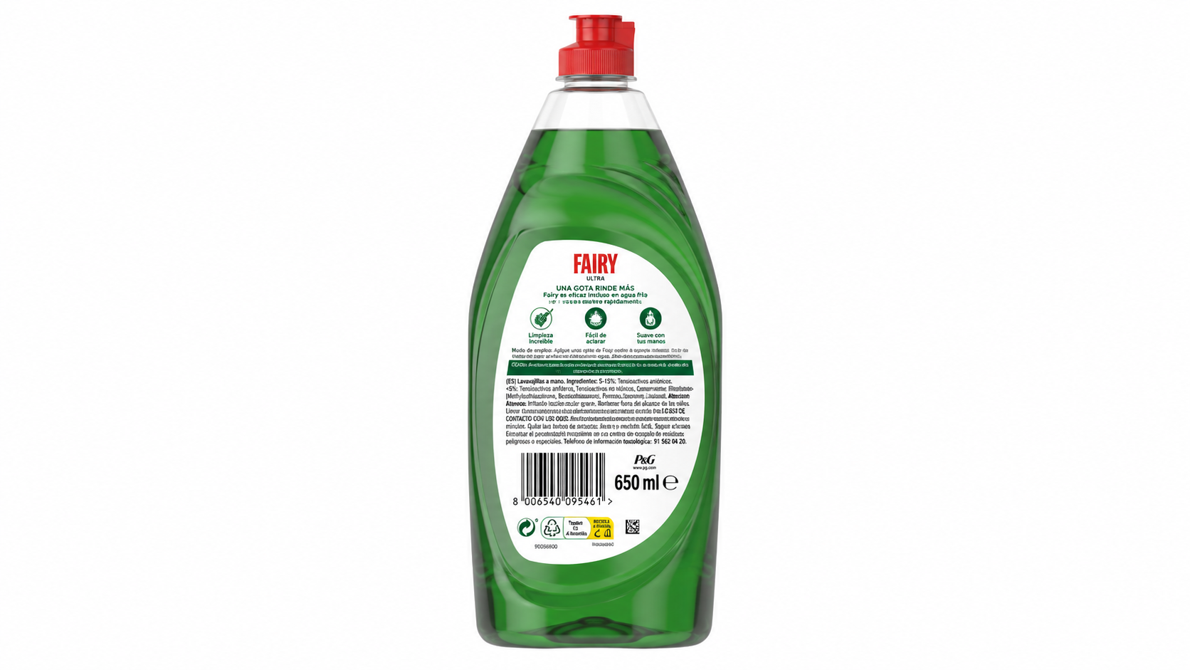 Fairy Lavavajillas MANO | 650ML | Caja de 8 | Botella plástico - imagen 4