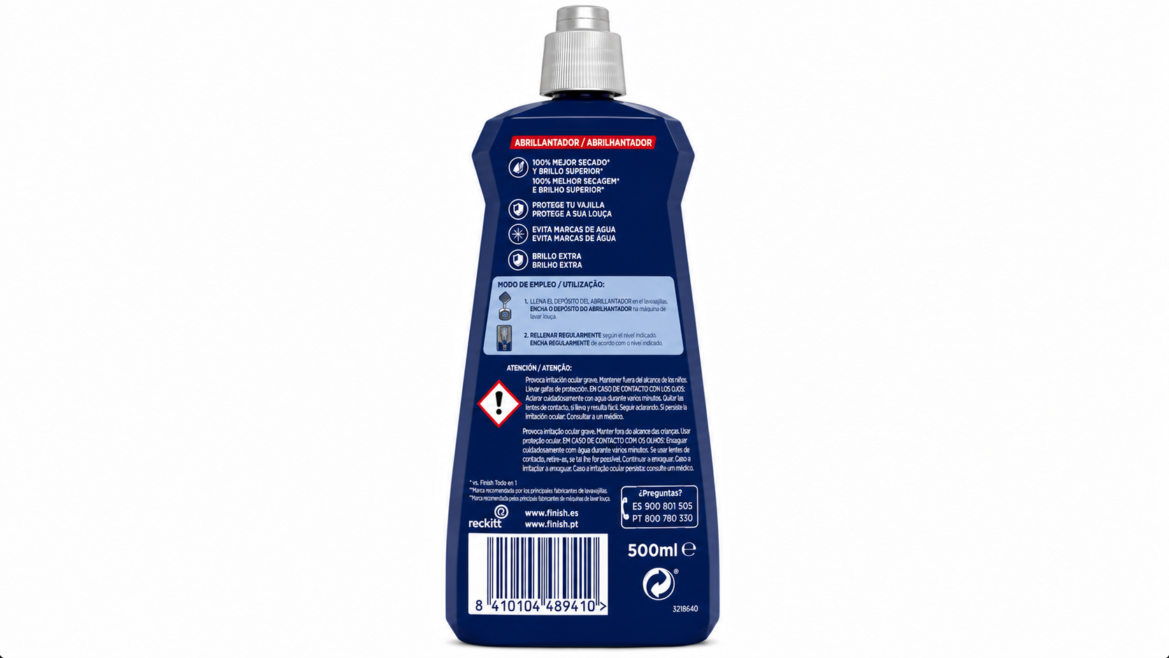 Finish Lavavajill.abrillantad OR | 500ML | Caja de 10