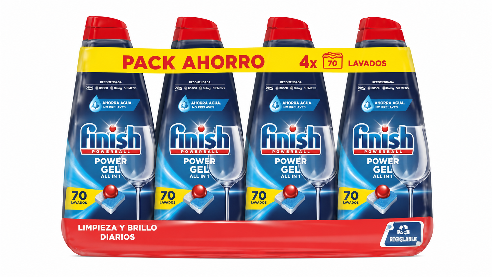 Finish Power Gel All in 1 – Limpieza Brillante y Cuidado Total (Formato Profesional) - imagen 7