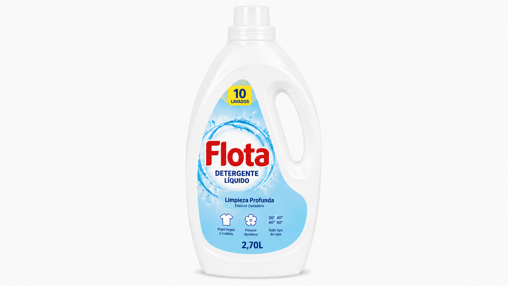 Flota Deterg. Liquido | 10LAV. / 2,70L | Caja de 4 | Botella plástico - imagen 2
