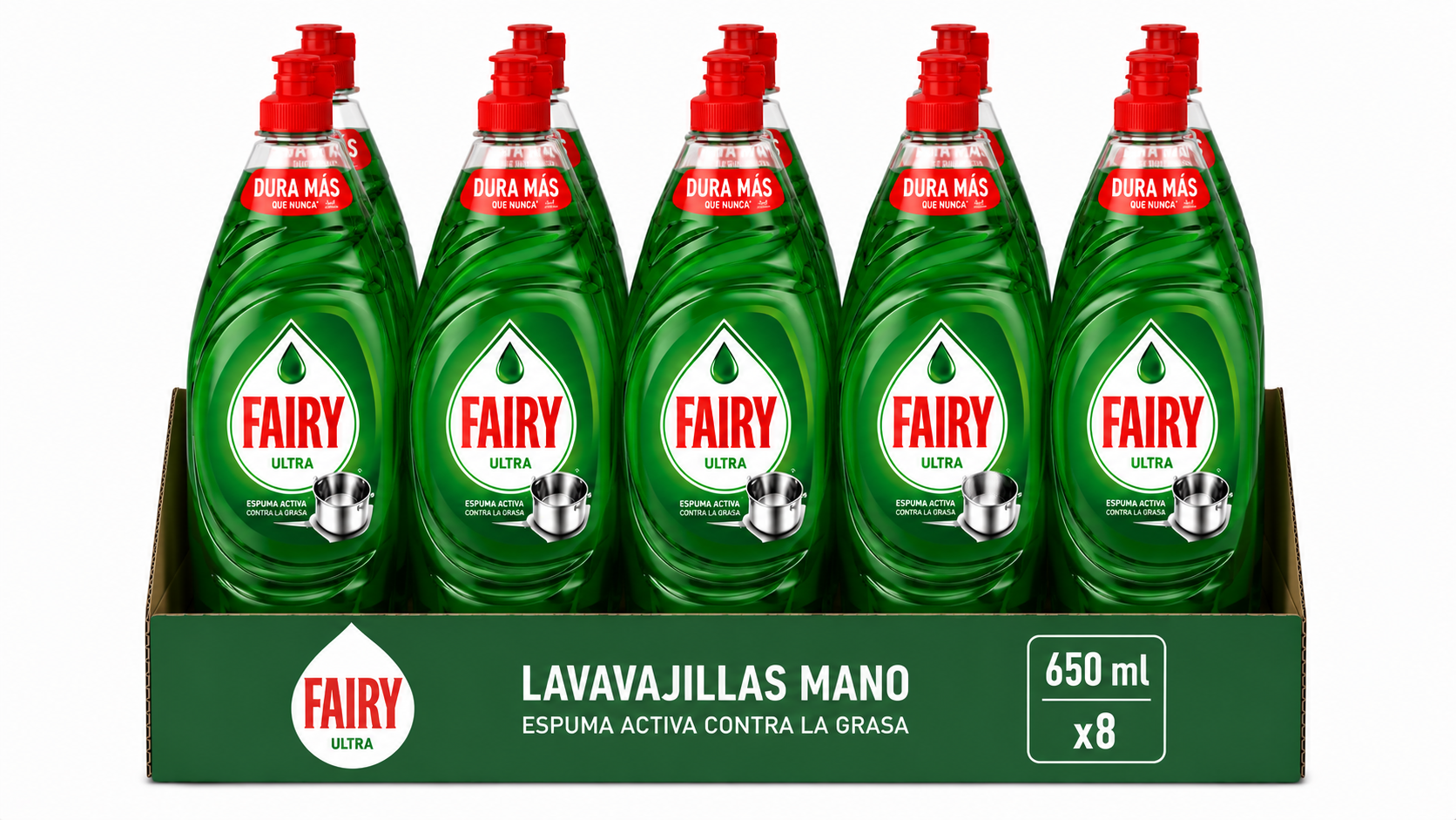 Fairy Lavavajillas MANO | 650ML | Caja de 8 | Botella plástico - imagen 6