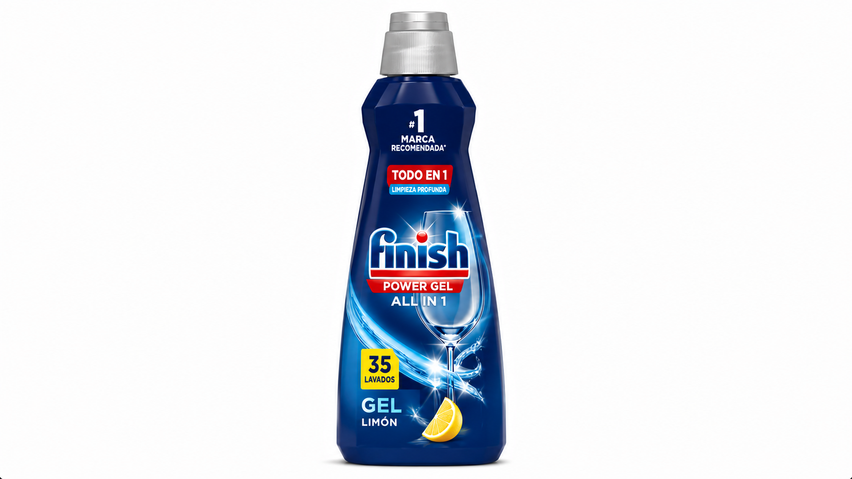 Finish Power Gel All in 1 – Limpieza Brillante y Cuidado Total (Formato Profesional) - imagen 2
