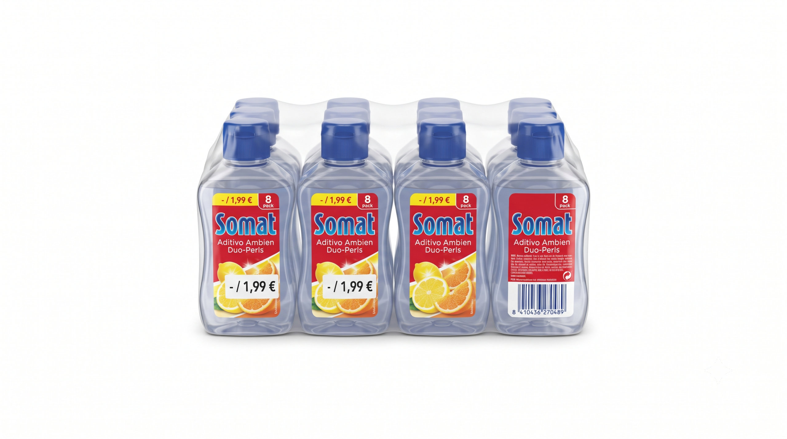 Somat Lavavajill.aditivo Ambien.duo-perls Limon-naranja | Caja de 8
