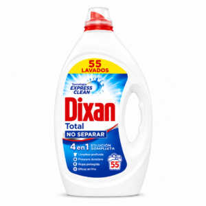 Dixan Detergente Liquido GEL NO Separar | 55 DOSIS | Caja de 4 | Botella plástico - imagen 5