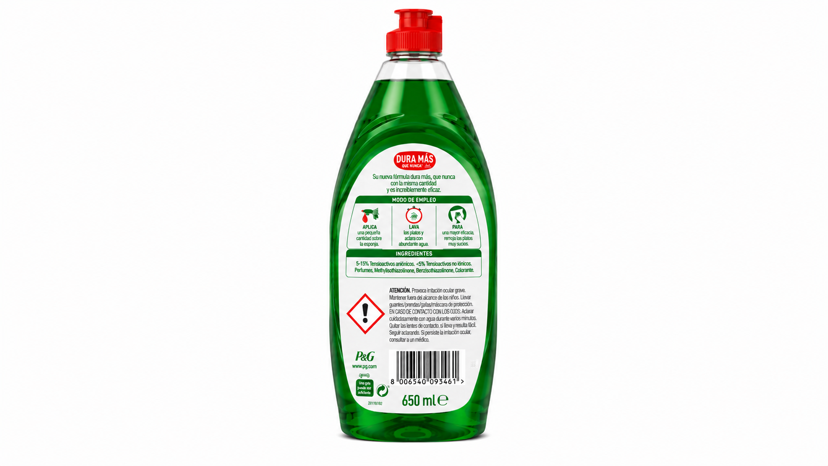Fairy Lavavajillas MANO | 650ML | Caja de 8 | Botella plástico - imagen 5