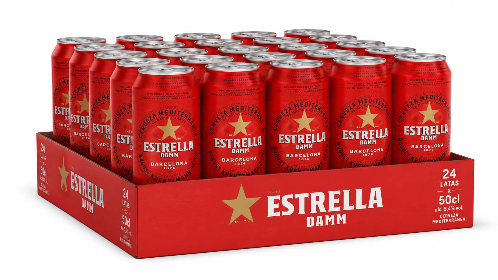 Cerveza Estrella Damm (Rubia) | Caja de 24 Latas (50 cl) - imagen 6