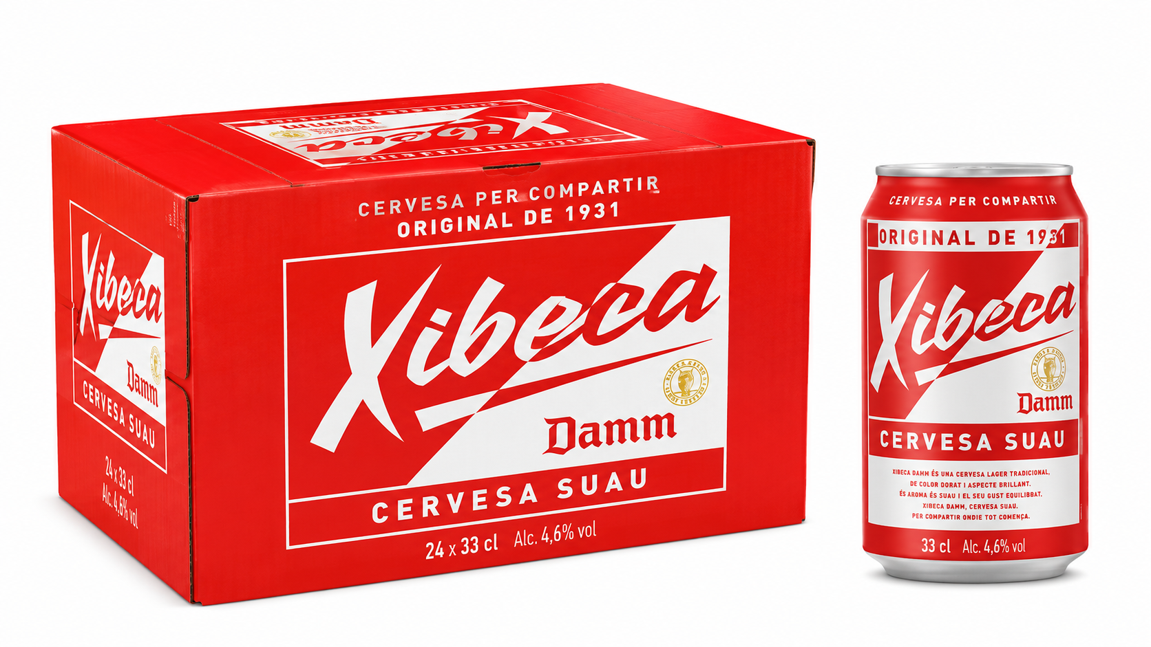 Cerveza Damm Xibeca (Rubia) | Caja de 24 Latas (33 cl) - imagen 6