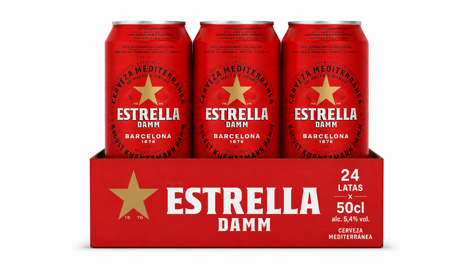 Cerveza Estrella Damm (Rubia) | Caja de 24 Latas (50 cl) - imagen 5